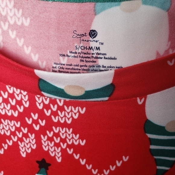 NWT Secret Treasure Christmas Holiday Nome Gown w/Pockets Sz S/M - Picture 5 of 10